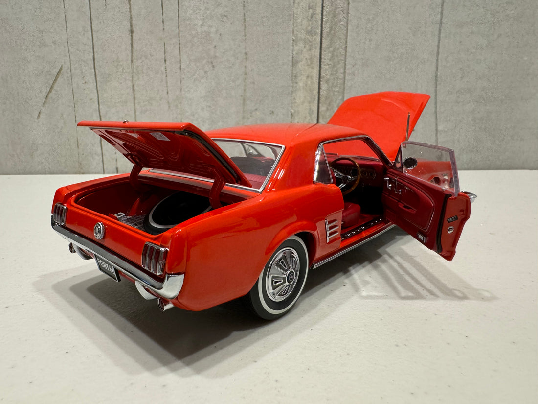 1966 Pony Mustang Signal Flare Red 1:18 Scale Diecast Model