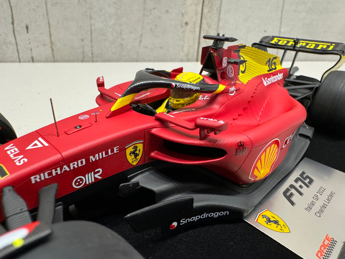 Ferrari F1-75 No.16 Italian GP 2022 - Charles Leclerc - 1:18 Scale Resin Model Car