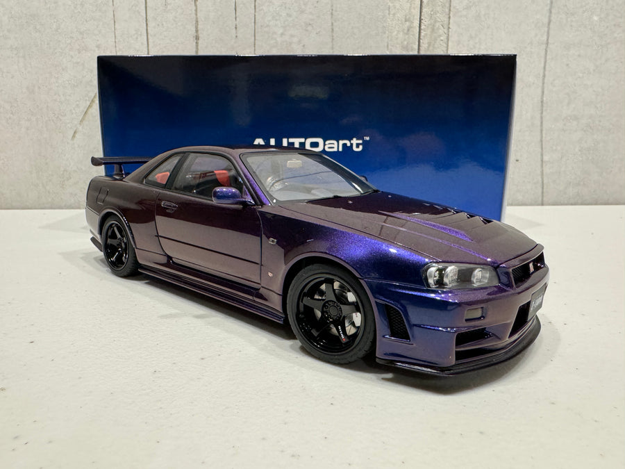 NISSAN SKYLINE GT-R (R34) Z-TUNE - MIDNIGHT PURPLE III - 1:18 SCALE MODEL - AUTOART