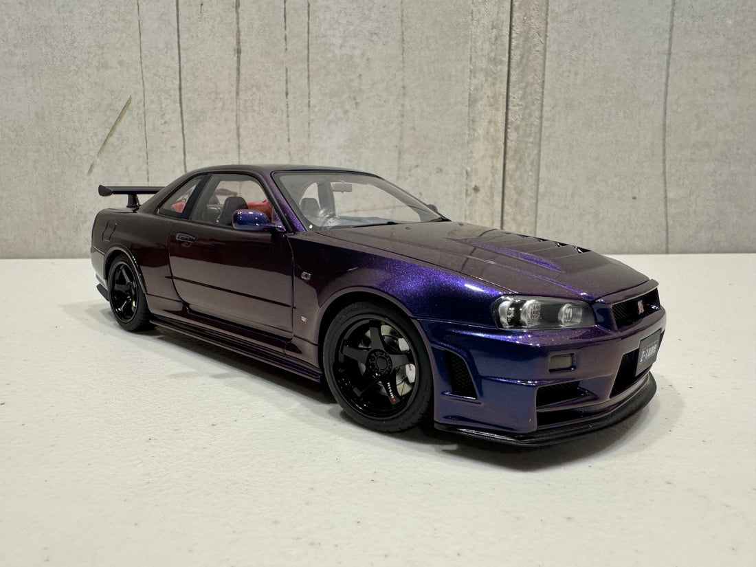 NISSAN SKYLINE GT-R (R34) Z-TUNE - MIDNIGHT PURPLE III - 1:18 SCALE MODEL - AUTOART