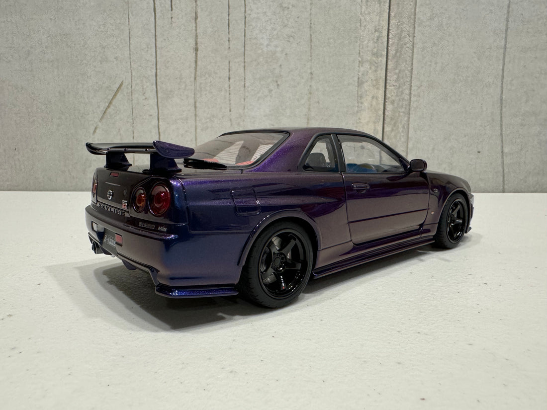 NISSAN SKYLINE GT-R (R34) Z-TUNE - MIDNIGHT PURPLE III - 1:18 SCALE MODEL - AUTOART