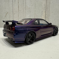 NISSAN SKYLINE GT-R (R34) Z-TUNE - MIDNIGHT PURPLE III - 1:18 SCALE MODEL - AUTOART