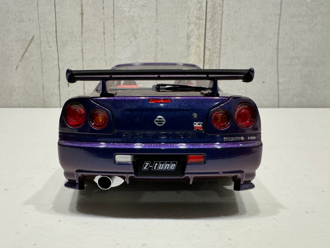 NISSAN SKYLINE GT-R (R34) Z-TUNE - MIDNIGHT PURPLE III - 1:18 SCALE MODEL - AUTOART