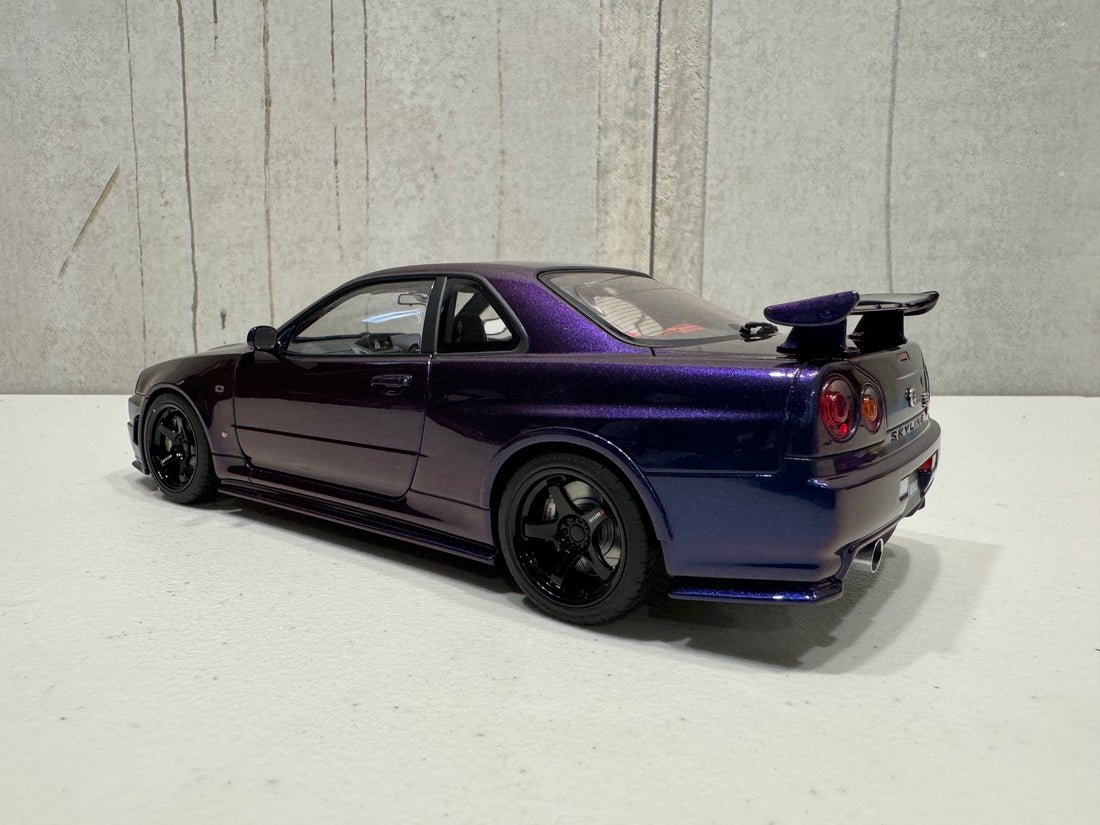 NISSAN SKYLINE GT-R (R34) Z-TUNE - MIDNIGHT PURPLE III - 1:18 SCALE MODEL - AUTOART