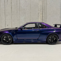 NISSAN SKYLINE GT-R (R34) Z-TUNE - MIDNIGHT PURPLE III - 1:18 SCALE MODEL - AUTOART