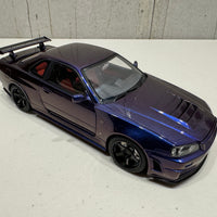 NISSAN SKYLINE GT-R (R34) Z-TUNE - MIDNIGHT PURPLE III - 1:18 SCALE MODEL - AUTOART