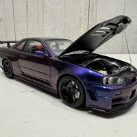 NISSAN SKYLINE GT-R (R34) Z-TUNE - MIDNIGHT PURPLE III - 1:18 SCALE MODEL - AUTOART