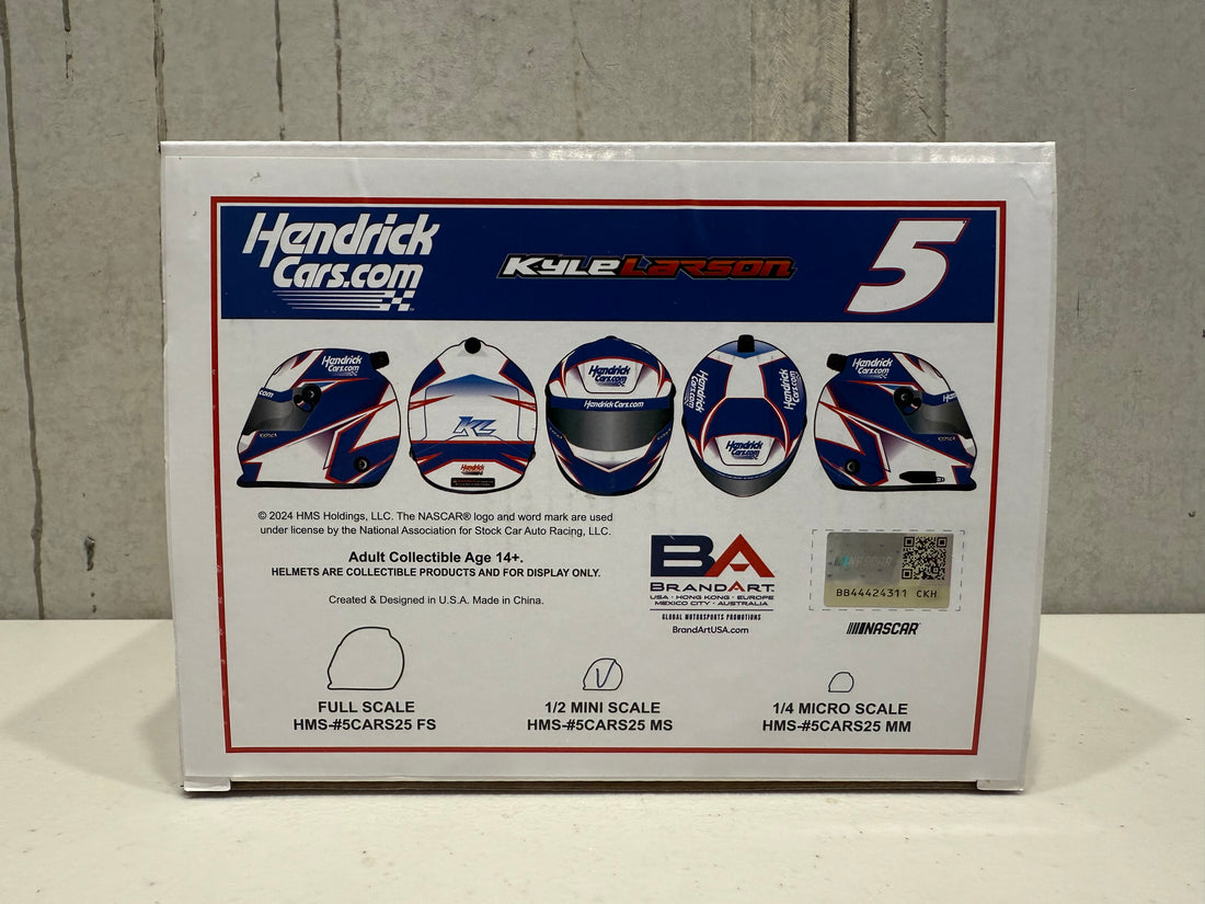 Kyle Larson 2025 Hendrickcars.com Mini Replica Helmet 1:2 Scale