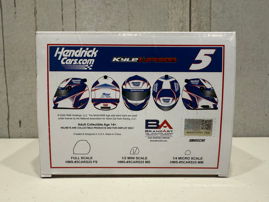Kyle Larson 2025 Hendrickcars.com Mini Replica Helmet 1:2 Scale
