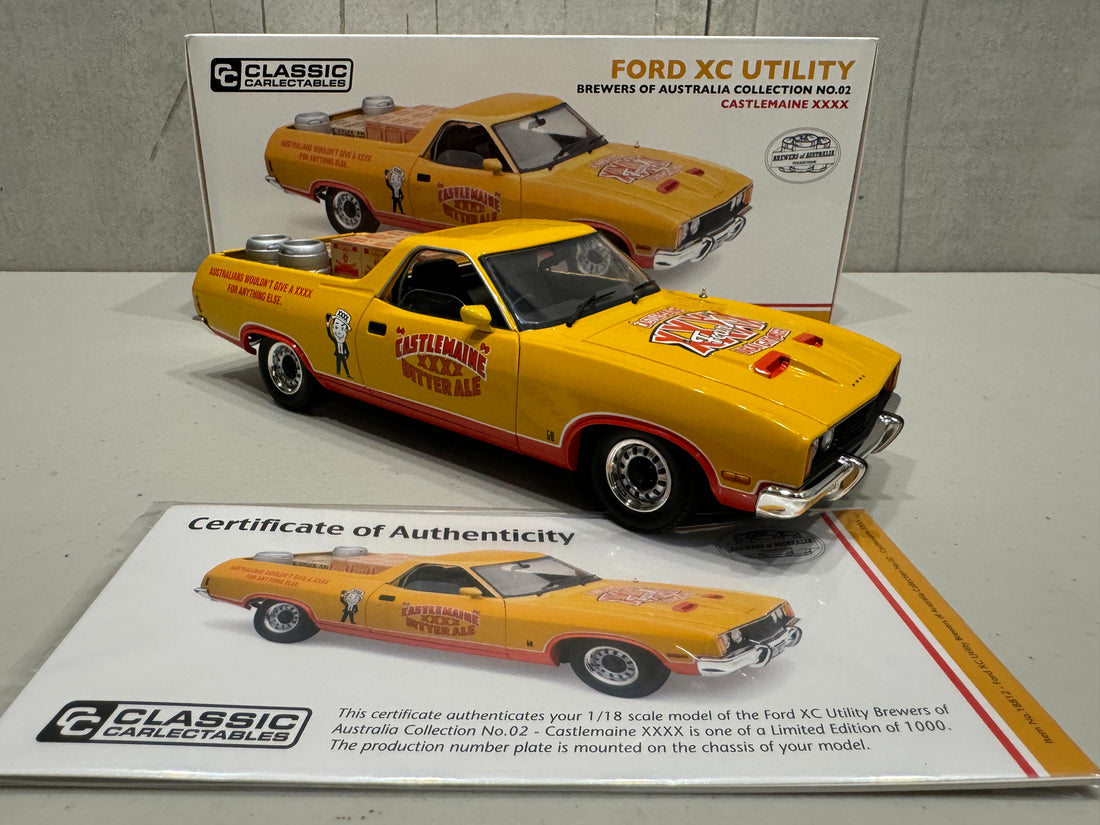 FORD XC UTILITY CASTLEMAINE XXXX - 1:18 SCALE DIECAST MODEL