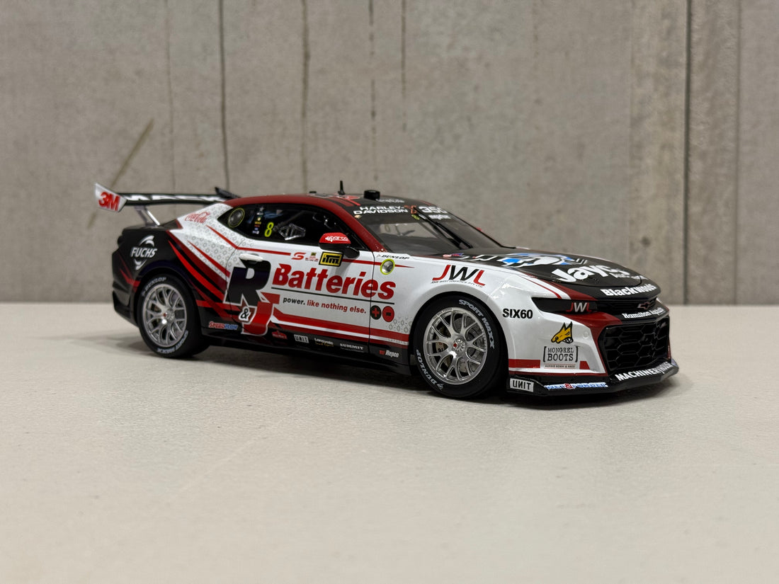 Andre Heimgartner - Brad Jones Racing R&J Batteries #8 Chevrolet Camaro ZL1 - 2024 Taupo Super400 Race 7 Winner - 1:18 Scale Diecast Model - AUTHENTIC COLLECTABLES