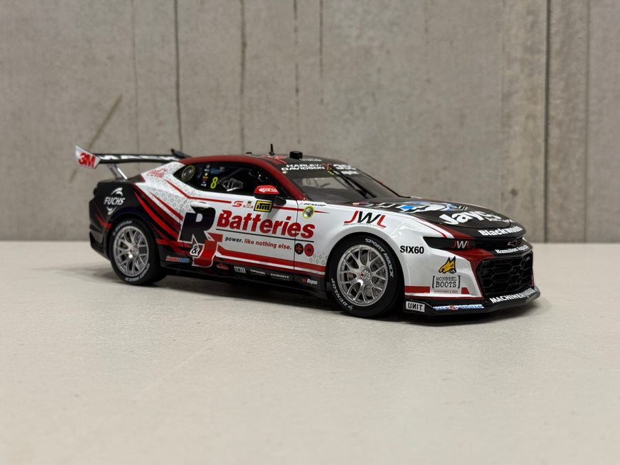 Andre Heimgartner - Brad Jones Racing R&J Batteries #8 Chevrolet Camaro ZL1 - 2024 Taupo Super400 Race 7 Winner - 1:18 Scale Diecast Model - AUTHENTIC COLLECTABLES