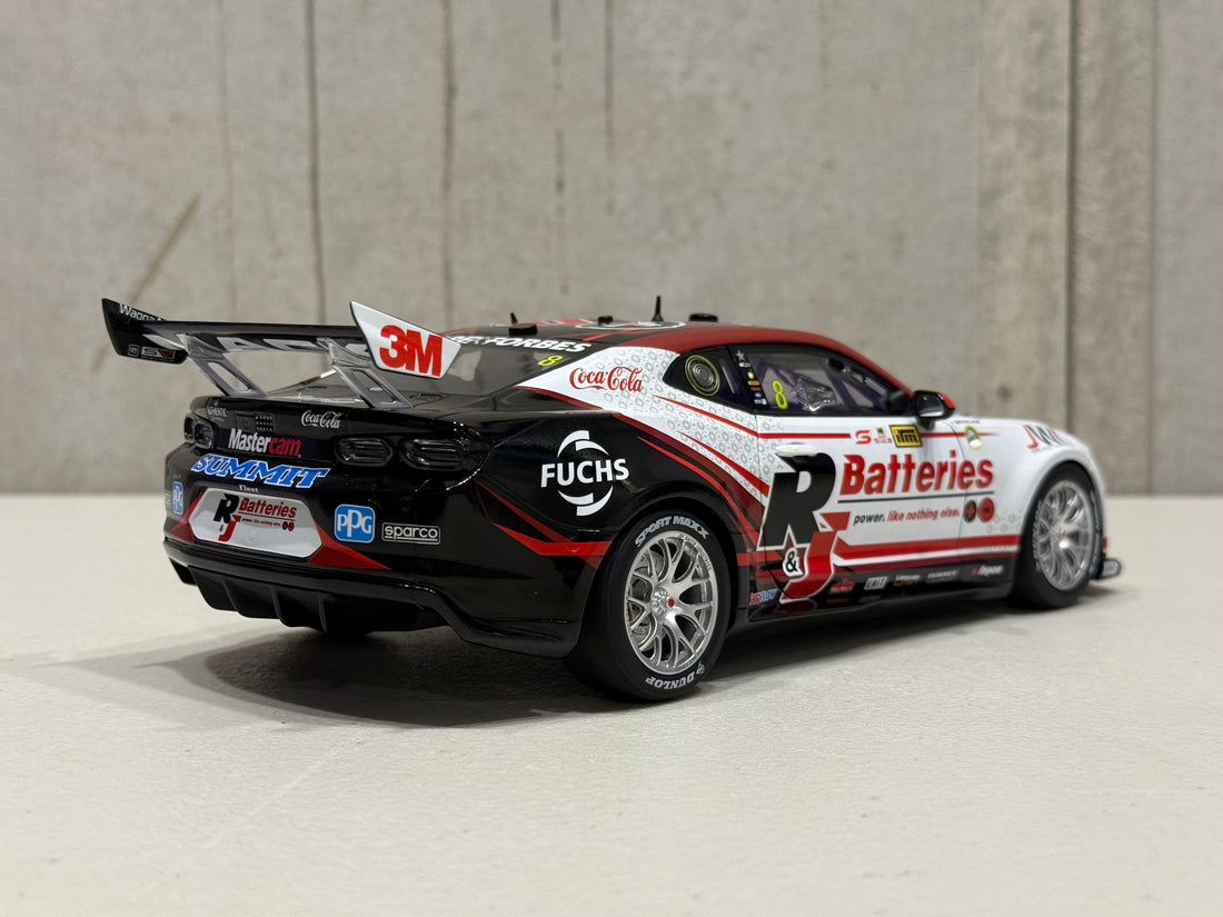 Andre Heimgartner - Brad Jones Racing R&J Batteries #8 Chevrolet Camaro ZL1 - 2024 Taupo Super400 Race 7 Winner - 1:18 Scale Diecast Model - AUTHENTIC COLLECTABLES
