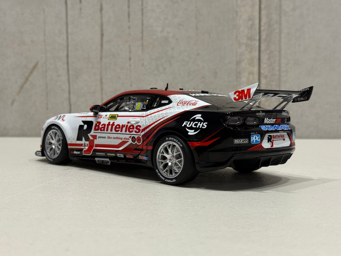 Andre Heimgartner - Brad Jones Racing R&J Batteries #8 Chevrolet Camaro ZL1 - 2024 Taupo Super400 Race 7 Winner - 1:18 Scale Diecast Model - AUTHENTIC COLLECTABLES
