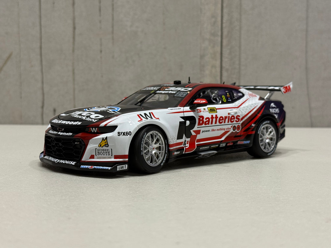 Andre Heimgartner - Brad Jones Racing R&J Batteries #8 Chevrolet Camaro ZL1 - 2024 Taupo Super400 Race 7 Winner - 1:18 Scale Diecast Model - AUTHENTIC COLLECTABLES