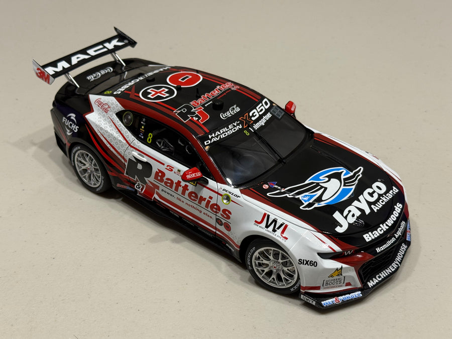 Andre Heimgartner - Brad Jones Racing R&J Batteries #8 Chevrolet Camaro ZL1 - 2024 Taupo Super400 Race 7 Winner - 1:18 Scale Diecast Model - AUTHENTIC COLLECTABLES