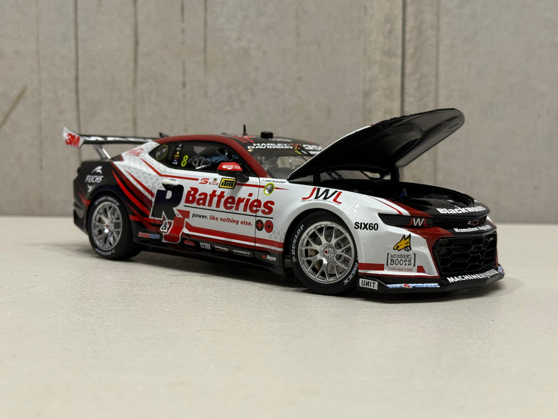 Andre Heimgartner - Brad Jones Racing R&J Batteries #8 Chevrolet Camaro ZL1 - 2024 Taupo Super400 Race 7 Winner - 1:18 Scale Diecast Model - AUTHENTIC COLLECTABLES