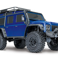 TRAXXAS TRX-4 LAND ROVER DEFENDER SCALE AND TRAIL CRAWLER BLUE - 1:10 SCALE