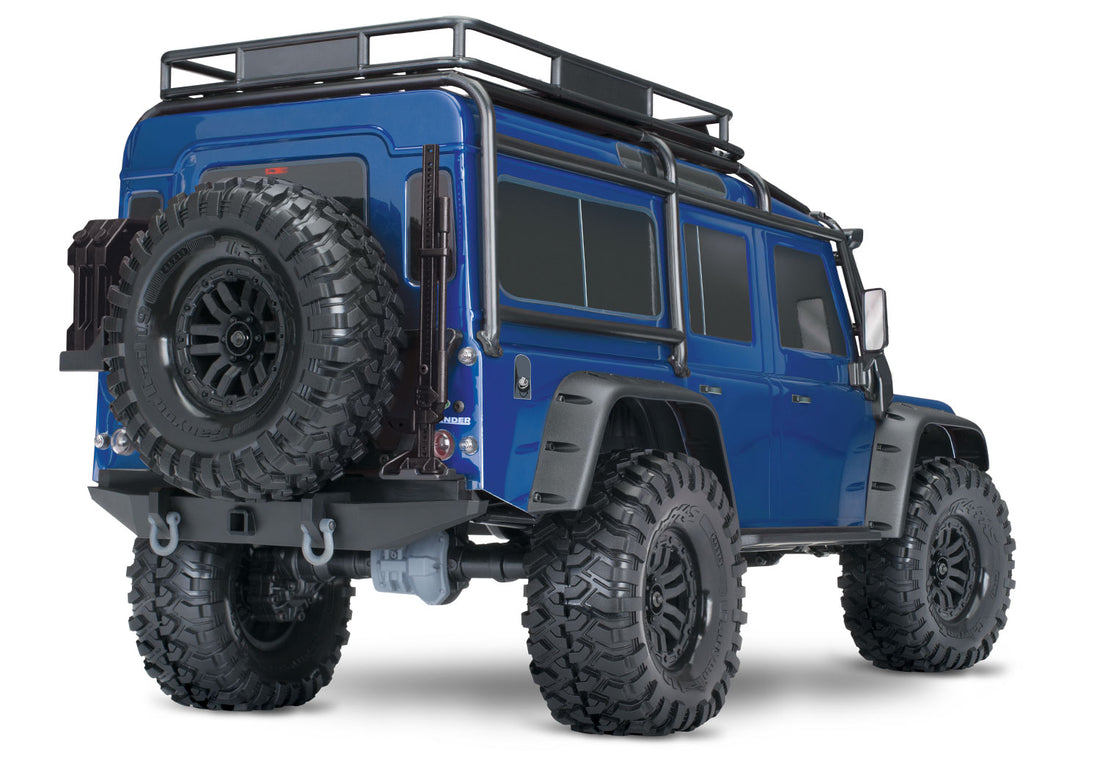 TRAXXAS TRX-4 LAND ROVER DEFENDER SCALE AND TRAIL CRAWLER BLUE - 1:10 SCALE