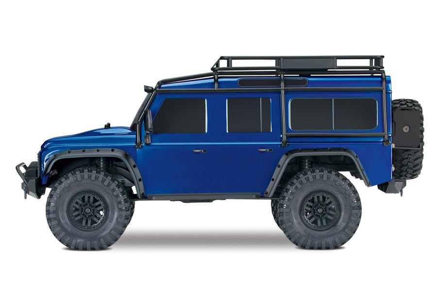 TRAXXAS TRX-4 LAND ROVER DEFENDER SCALE AND TRAIL CRAWLER BLUE - 1:10 SCALE