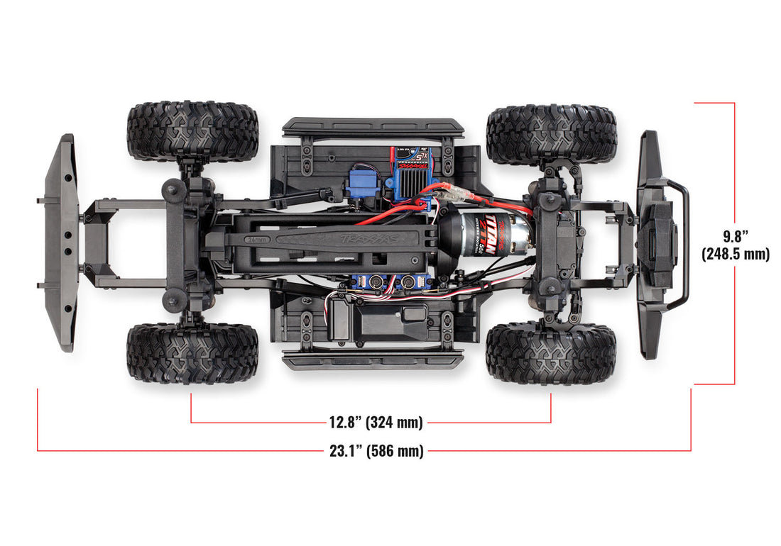 TRAXXAS TRX-4 LAND ROVER DEFENDER SCALE AND TRAIL CRAWLER BLUE - 1:10 SCALE