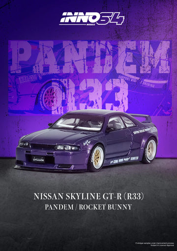 Nissan Skyline GT-R (R33) “Pandem Rocket Bunny” Purple – 1:64 Scale Diecast Model