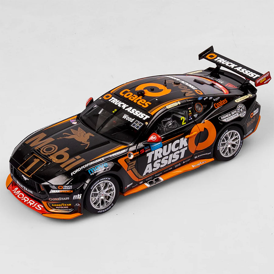 Ryan Wood - Mobil 1 Truck Assist Racing #2 Ford Mustang GT - 2024 Sydney SuperNight (Mobil 1 50th Anniversary Gold Livery) - 1:18 Scale Diecast Model - Authentic Collectables