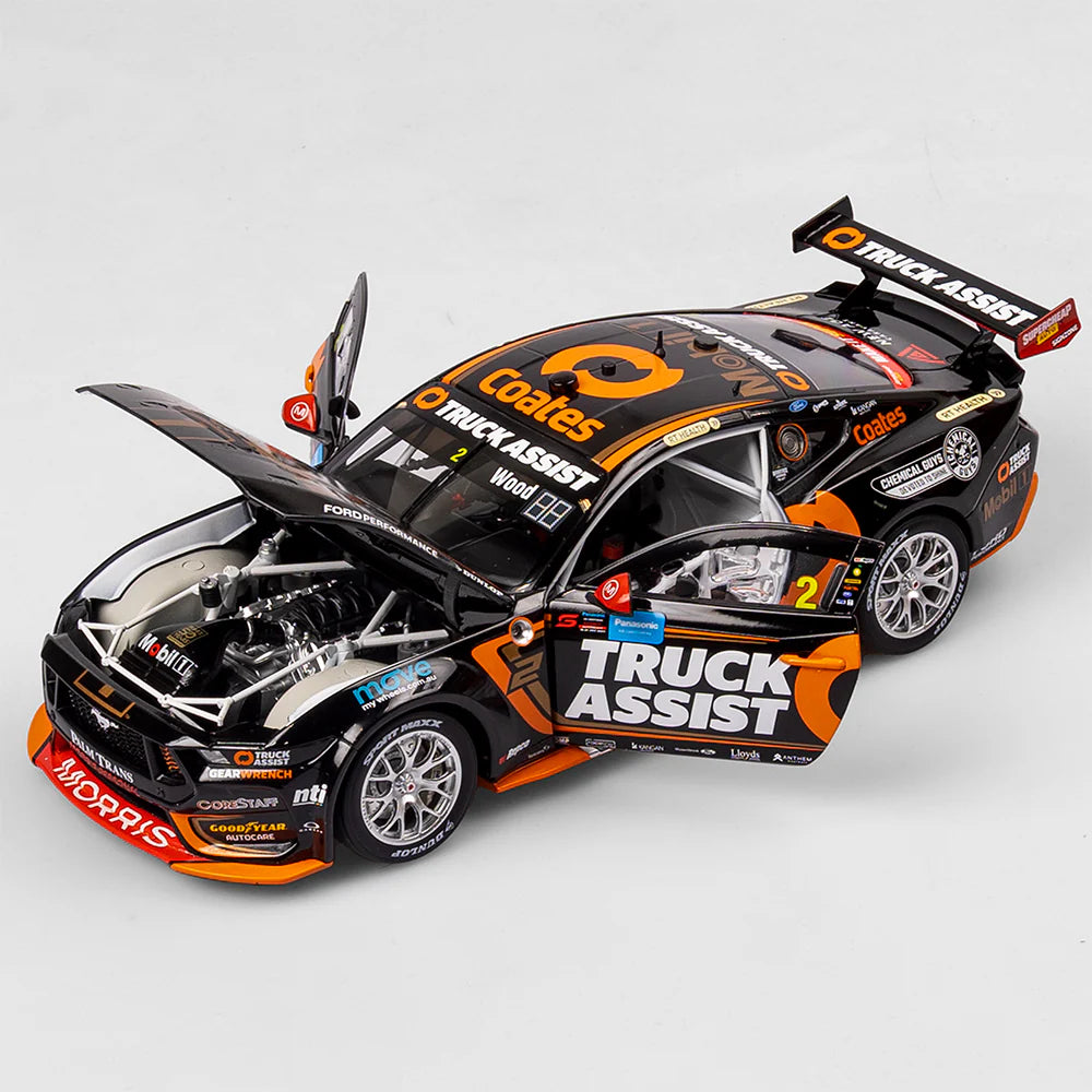 Ryan Wood - Mobil 1 Truck Assist Racing #2 Ford Mustang GT - 2024 Sydney SuperNight (Mobil 1 50th Anniversary Gold Livery) - 1:18 Scale Diecast Model - Authentic Collectables