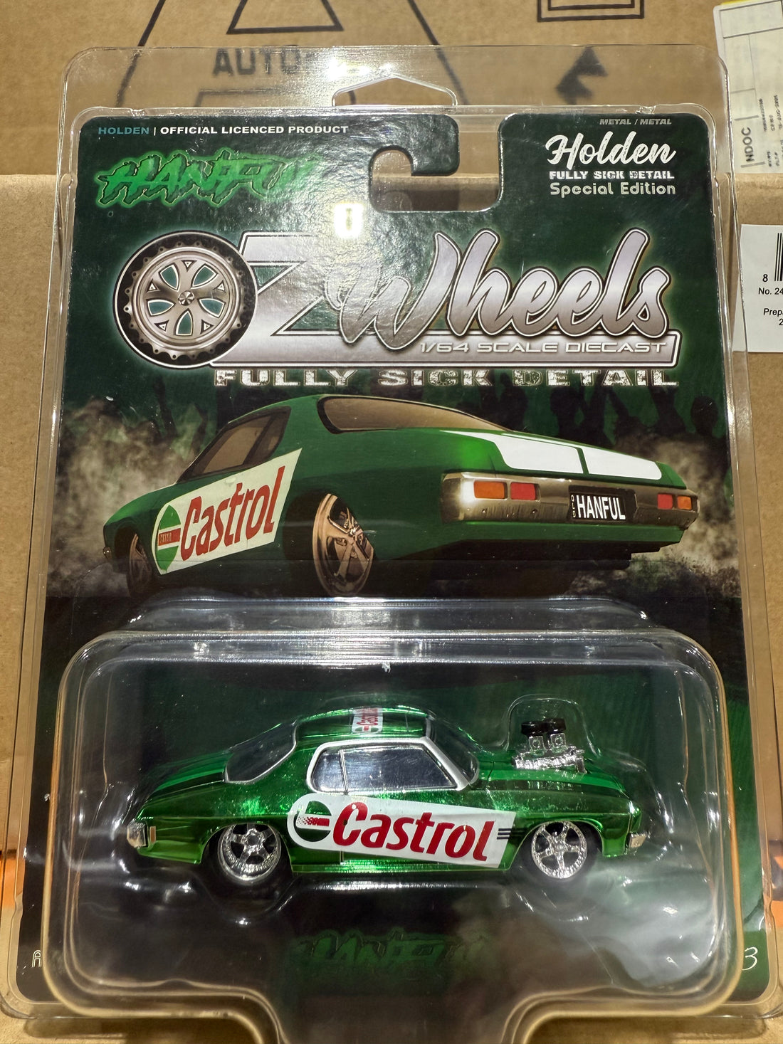 OZ WHEELS - Castrol Hanful Monaro Fully Sick Detail In Protector - Super Chase Edition - 1:64 Scale Diecast Model