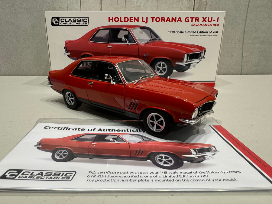 HOLDEN LJ TORANA GTR XU-1 "SALAMANCE RED" - 1:18 SCALE DIECAST MODEL