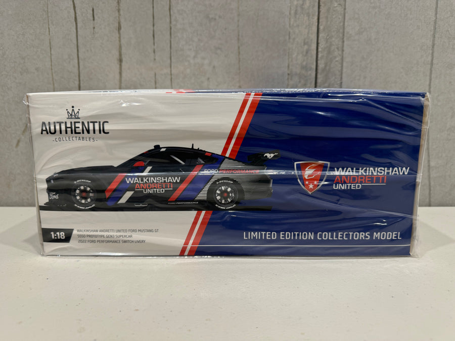 Walkinshaw Andretti United Ford Mustang GT S550 Prototype Gen3 Supercar - 2022 Ford Performance Switch Livery - 1:18 Scale Model - AUTHENTIC COLLECTABLES