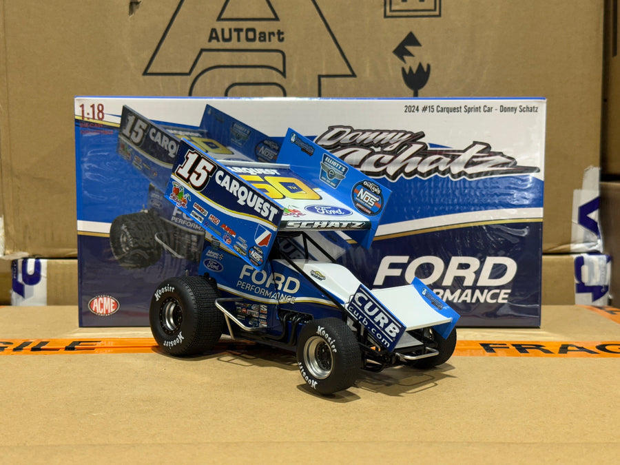 2024 DONNY SCHATZ #15 CARQUEST SPRINT CAR - TEAM EXCLUSIVE - 1:18 SCALE DIECAST MODEL - ACME