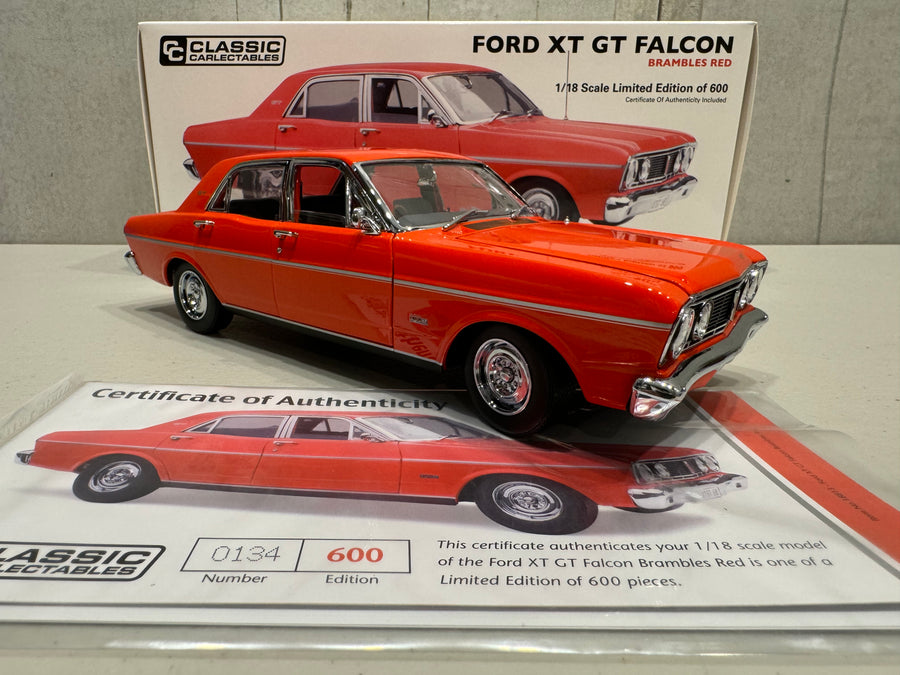 FORD XT GT FALCON – BRAMBLES RED - 1:18 DIECAST MODEL