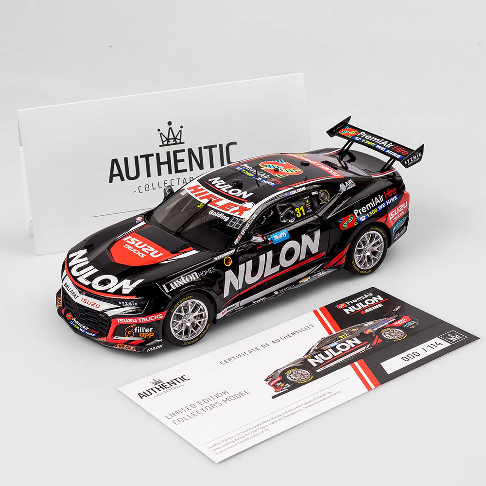James Golding - Nulon Racing #31 Chevrolet Camaro ZL1 - 2024 Supercars Championship Season - 1:18 Scale Diecast Model - AUTHENTIC COLLECTABLES