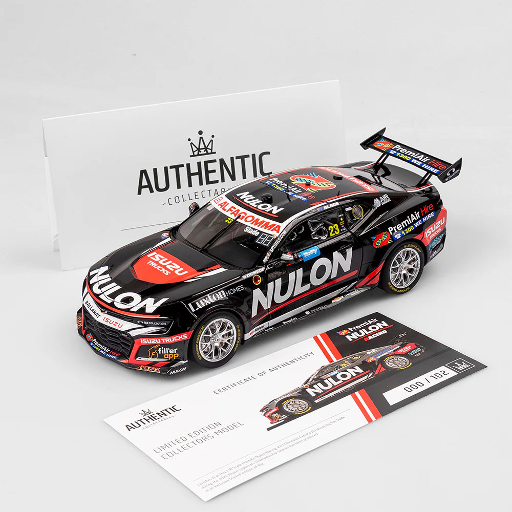 Tim Slade - Nulon Racing #23 Chevrolet Camaro ZL1 - 2024 Supercars Championship Season - 1:18 Scale Diecast Model - AUTHENTIC COLLECTABLES