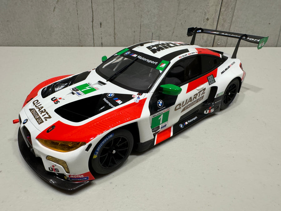 BMW M4 GT3 IMSA 2023 SEBRING 12HR #1 GTD WINNER - PAUL MILLER RACING - 1:18 SCALE MODEL - TOPSPEED