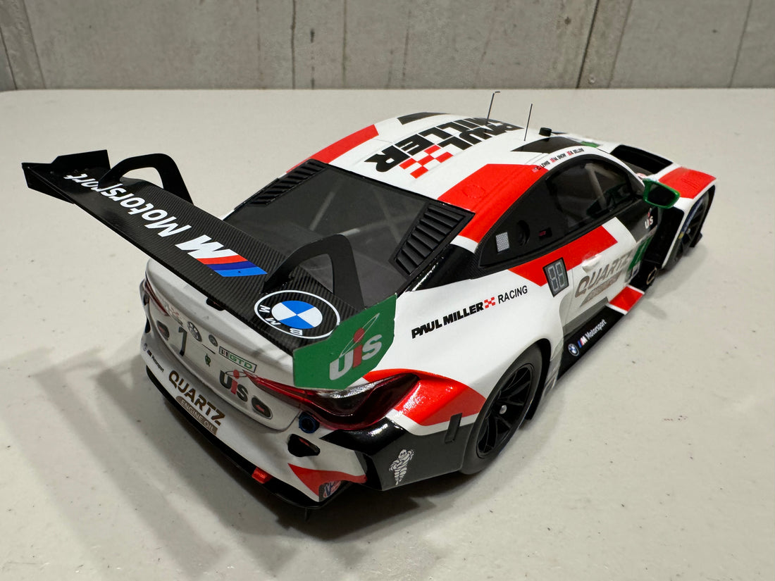 BMW M4 GT3 IMSA 2023 SEBRING 12HR #1 GTD WINNER - PAUL MILLER RACING - 1:18 SCALE MODEL - TOPSPEED