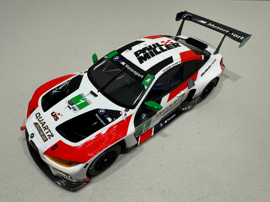 BMW M4 GT3 IMSA 2023 SEBRING 12HR #1 GTD WINNER - PAUL MILLER RACING - 1:18 SCALE MODEL - TOPSPEED