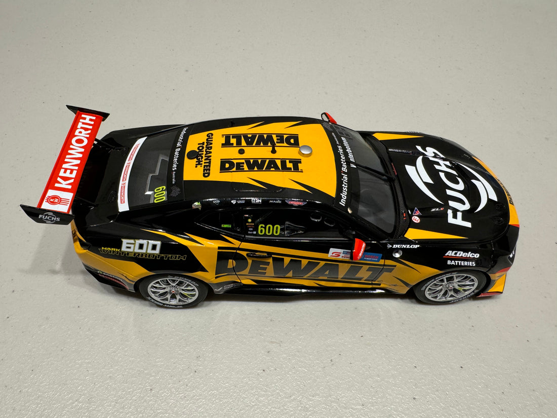 Mark Winterbottom - DEWALT Racing #600 Chevrolet Camaro ZL1 - 2023 Perth SuperSprint (Winterbottom 600 Races) - 1:18 Scale Diecast Model - AUTHENTIC COLLECTABLES