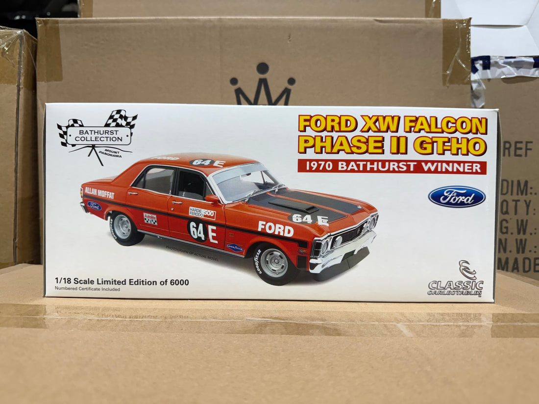 ALLAN MOFFAT - 1970 BATHURST WINNER - ALLAN MOFFAT FORD XW FALCON - 1:18 SCALE DIECAST MODEL