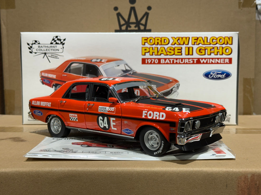 ALLAN MOFFAT - 1970 BATHURST WINNER - ALLAN MOFFAT FORD XW FALCON - 1:18 SCALE DIECAST MODEL