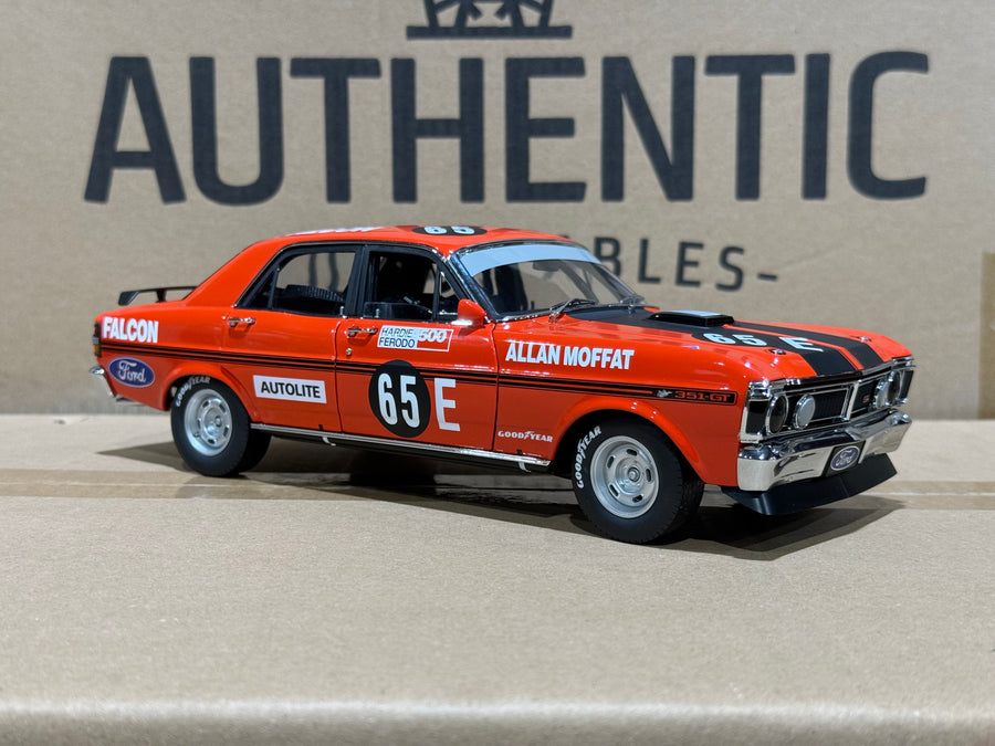 1971 BATHURST WINNER ALLAN MOFFAT - #65E FORD XY FALCON GTHO - 1:18 SCALE DIECAST MODEL