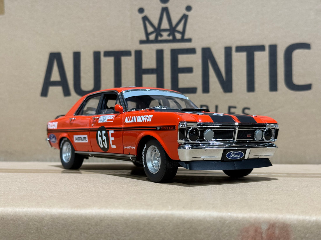1971 BATHURST WINNER ALLAN MOFFAT - #65E FORD XY FALCON GTHO - 1:18 SCALE DIECAST MODEL