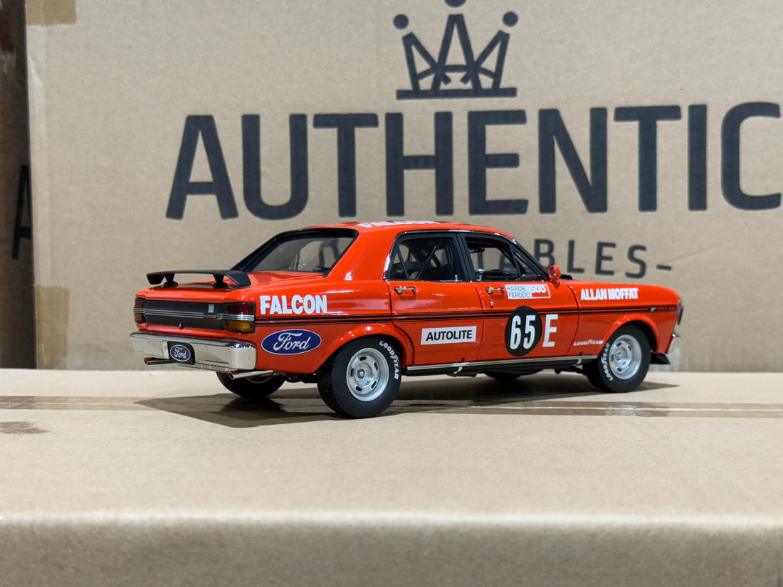 1971 BATHURST WINNER ALLAN MOFFAT - #65E FORD XY FALCON GTHO - 1:18 SCALE DIECAST MODEL