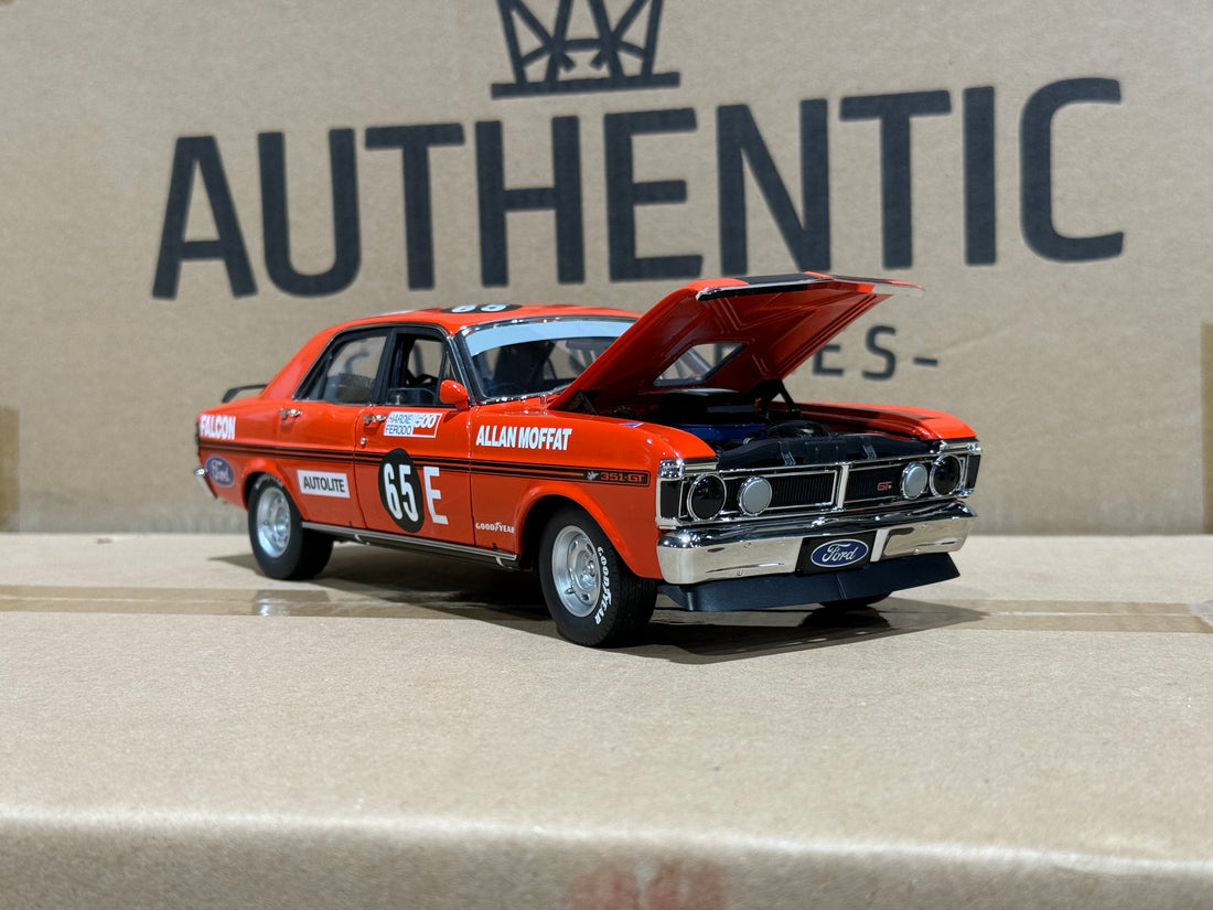 1971 BATHURST WINNER ALLAN MOFFAT - #65E FORD XY FALCON GTHO - 1:18 SCALE DIECAST MODEL