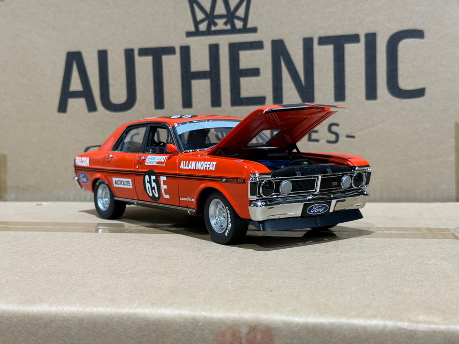 1971 BATHURST WINNER ALLAN MOFFAT - #65E FORD XY FALCON GTHO - 1:18 SCALE DIECAST MODEL