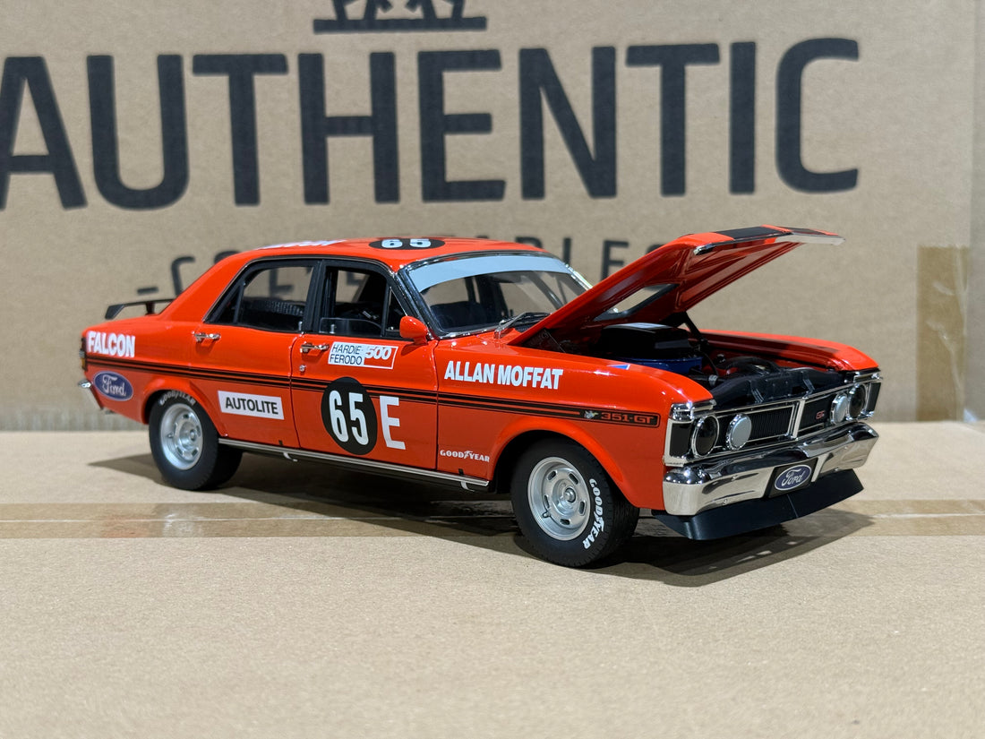 1971 BATHURST WINNER ALLAN MOFFAT - #65E FORD XY FALCON GTHO - 1:18 SCALE DIECAST MODEL