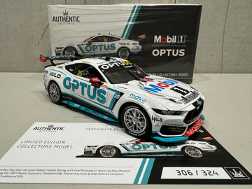 Chaz Mostert - Mobil 1 Optus Racing #25 Ford Mustang GT - 2023 Supercars Championship Season - 1:18 Scale Diecast Model - AUTHENTIC COLLECTABLES