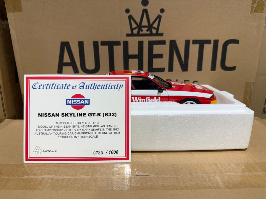 Mark Skaife Nissan Skyline GT-R 1992 Australian Touring Car Champion - 1:18 Scale Diecast Model - AUTOart