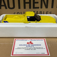 HOLDEN HZ SANDMAN UTILITY - JASMINE YELLOW - 1:18 SCALE DIECAST MODEL - BIANTE/AUTOART
